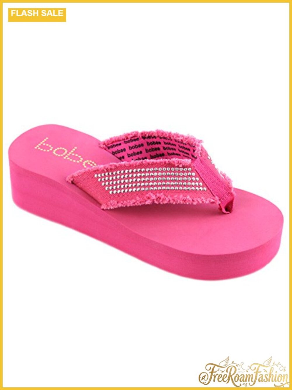 Platform Wedge Thong Flip Flop Sandals Rhinestone EVA Comfort Slip On